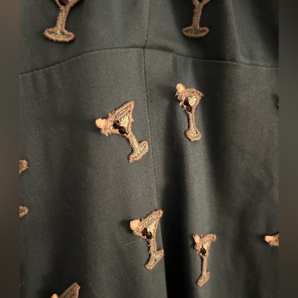 Maeve Teal Mini Dress with Martinis - NEW - Picture 2 of 5